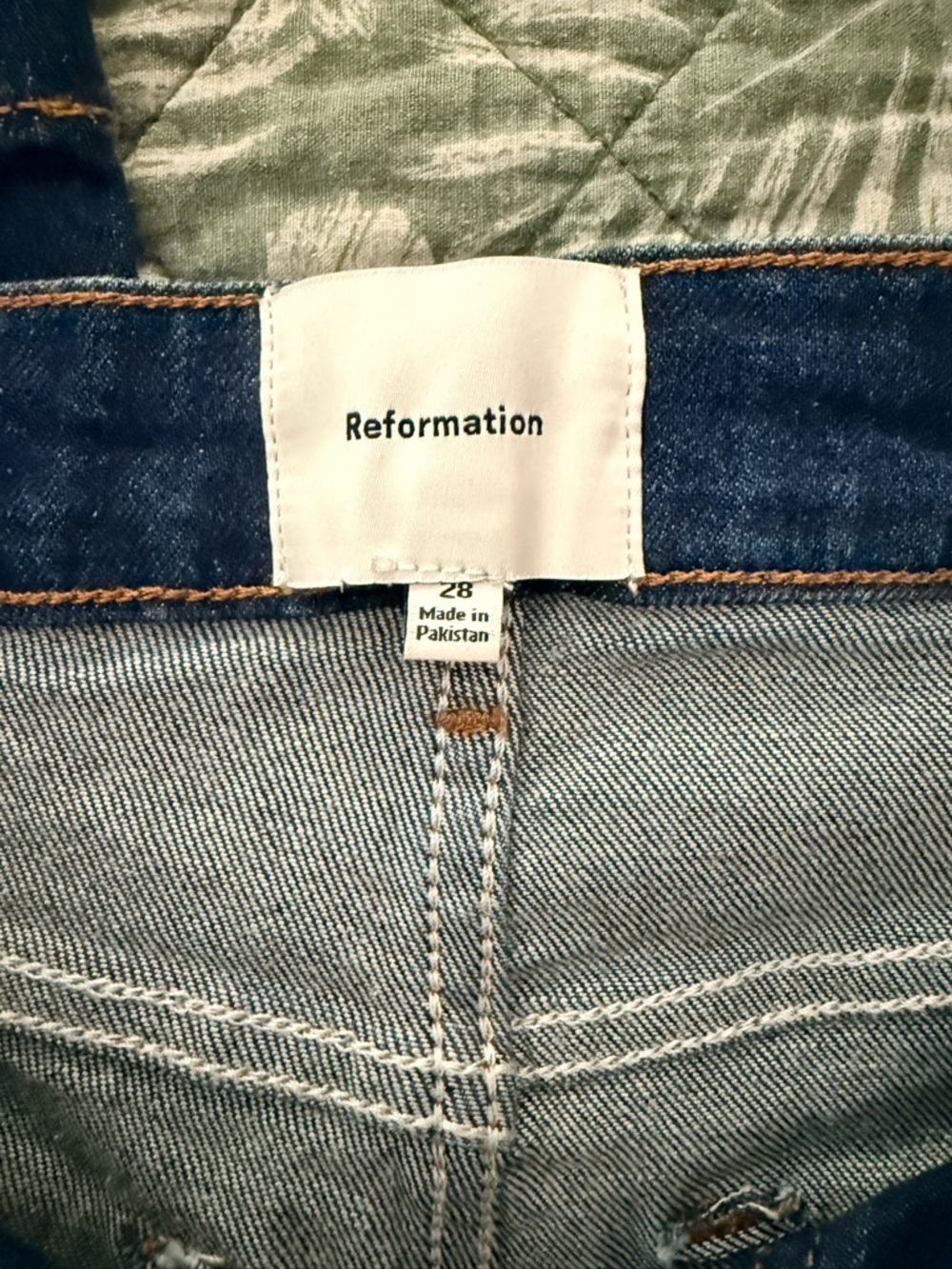 Reformation Bex Dark Blue Denim Jeans - Picture 2 of 8